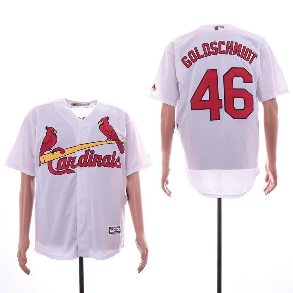 Cardinals 46 Paul Goldschmidt White Cool Base Jersey Sguo,We sell and wholesale Cardinals 46 Paul Goldschmidt White Cool Base Jersey Sguo on line form chian!